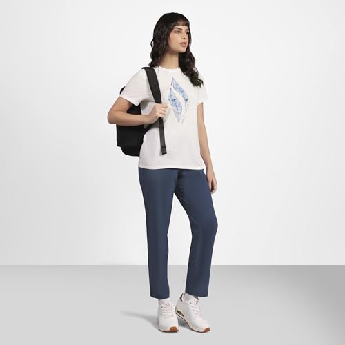 Skechers Women's Floral Diamond Classic Crew T (TS181A-WHT_XS)