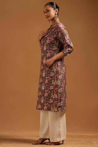 Soch Womens Purple Desert Storm Floral Kurta