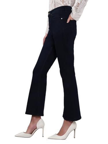 VERO MODA Women's Bootcut Fit High Rise Dark Blue Jeans