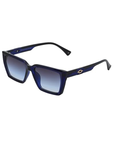 Carlton London Blue Toned with UV Protected Rectangle Sunglass for women