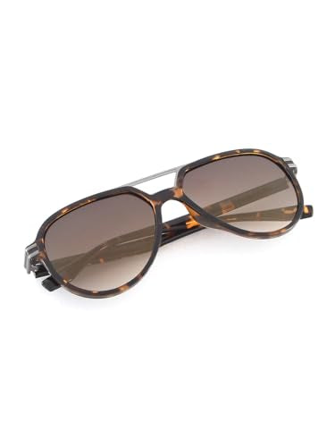 IDEE 100% UV protected sunglasses | Men | Pilot | Full Rim | Gradient | Brown-Frame | Brown-Lens | Large