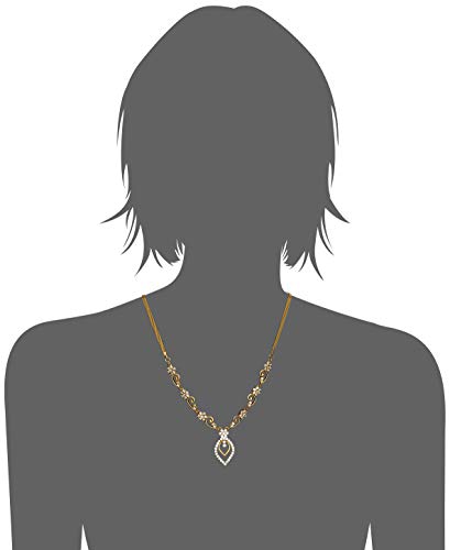 Estele Trendy Fashion Jewellery CZ Diamond Design Necklace Set for Women