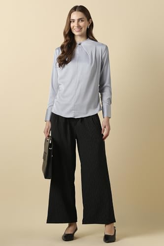 Women Grey Solid Formal Top
