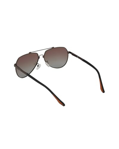Carlton London Brown Toned with Polarised Lens Aviator Sunglass for mens