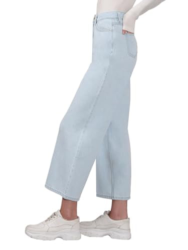 Vero Moda Women's Wide Leg Mid Rise Light Blue Jeans