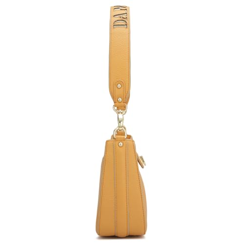 Da Milano Genuine Leather Orange Shoulder Bag (00426OL) (Small)