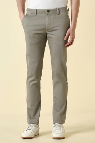 Men Beige Textured Casual Trousers