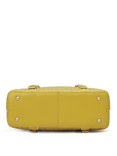 Da Milano Women's Leather Satchel - Yellow