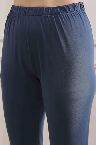 Biba Women Indigo Cotton Anarkali Printed Lehenga Set_36