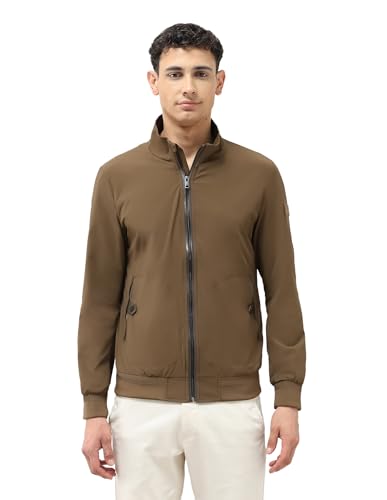 U.S.Polo Association Men's Solid Regular Fit Jacket (USJCK056A_Brown_2XL)