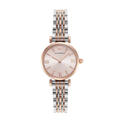 Emporio Armani Stainless Steel Analog Pink Dial Women Watch-Ar11223, Multi-Color Band