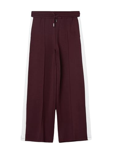 Max Girls Side Taped Wide Leg Trousers(Red_12-14 Y,)