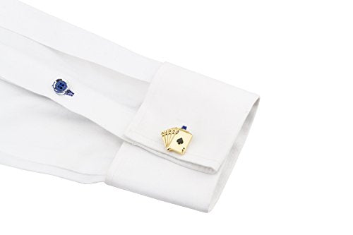 Knighthood Executive Golden Poker Cards Cufflinks