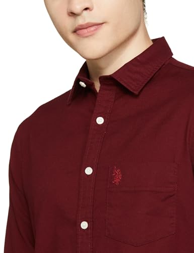 U.S. POLO ASSN. Men's Regular Fit Shirt (USSHTO2705A_Maroon