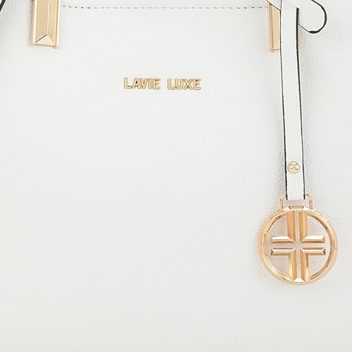 Lavie Luxe Women's Azura Medium 3 compartment Satchel Bag for Women | Satchel Handbag for Work | Ladies purse | Stylish Shoulder Bag | Gift for Women