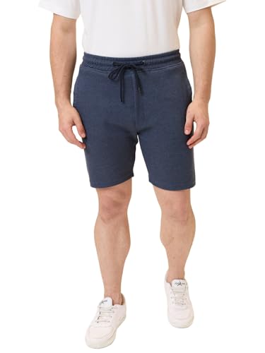 Status Quo Men’s Cotton Blend Solid Drawstring Shorts | 60% Cotton 40% Polyester | Regular Fit, Above Knee | Side Pockets & Waistband for Casual, Gym & Lounge