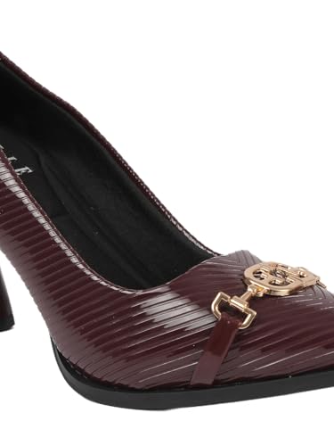 ELLE Women Fashion Pump,Wine,UK-3