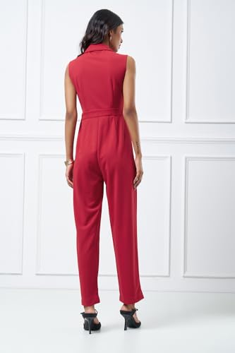 Annabelle by Pantaloons Womens Jumpsuit_SS26WWANDNJ00024V60A169_Scarlet SAGE_XS