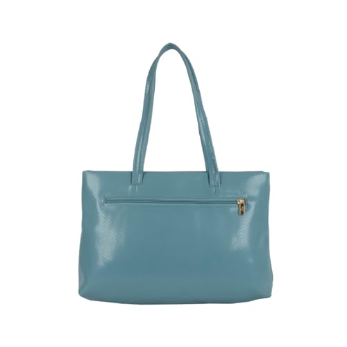 Baggit Women Blue Tote Handbag Medium Size | Ladies Stylish Casual Purse Bag