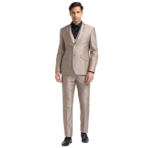 Park Avenue Men's Terry Rayon Blend Business Suit Pants Set (PIDL00259-O6_Dark Brown