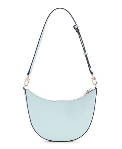 GUESS Powder Blue Textured Fedana Mini Top Zip Shoulder Bag