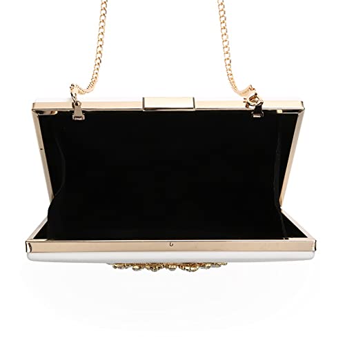 Mastyle® Small Square Clutch Handbag For Women With Diamond Sunflower Design And Decorative Finish