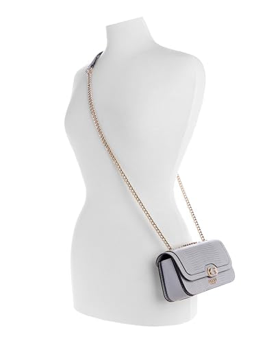 Guess Women Lavender Grey Textured Orlina Mini Crossbody Bag