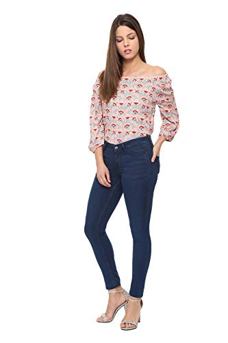 Allen Solly Women's Slim Fit Jeans (AHDNCSSPS21180_Blue_72)