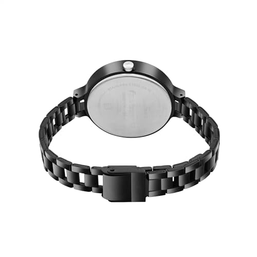 Fastrack MetaWe Quartz Analog Black Dial Black Stainless Steel Strap Watch for Girls - 6306KM01