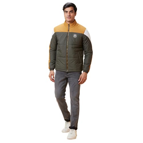 Bottle Green Regular Fit Men's Jacket by Being Human Clothing