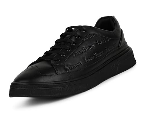 LOUIS STITCH Egyptian Black Shoes for Men | Lightweight Shoes | Comfortable & Durable All-Day Sneaker| LSP-SNK-LSEMJB| UK-10