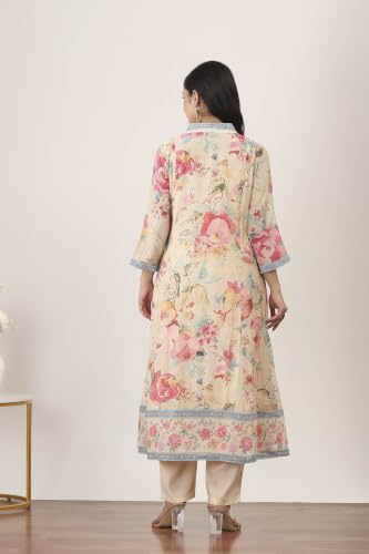 Rangriti Viscose Polyester Printed Kalidar Festive Kurta With Salwar And Dupatta