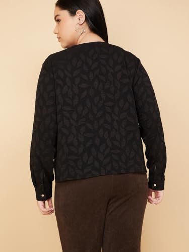 Max Women Patterned Blouse(Black_3XL)