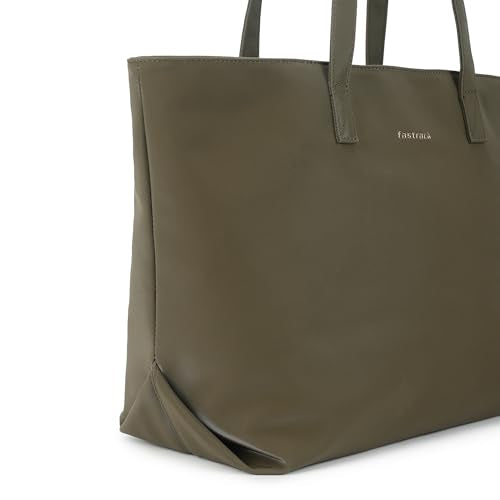 Fastrack Casual Tote Bag For Girls, Large Size With A Zipper Closure And Padded Laptop Compartment, Compatible With Laptops Up To 14 Inches, Double Handle Bag, Grey
