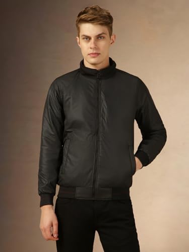 Dennis Lingo Men Multi Solid Regular Fit Full Sleeve Mock Collar Padded Jacket