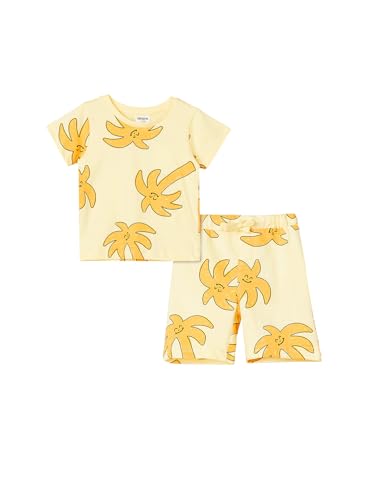 Max Boys Printed Shorts Set (Yellow_18-24 M)