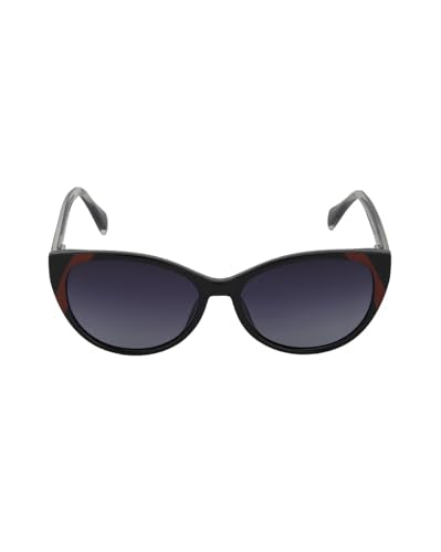 Black and Red Toned with Polarised Lens Cat Eye Sunglass for women