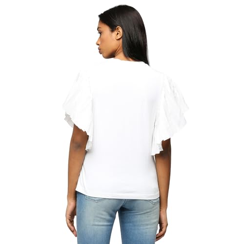 Pepe Jeans Women's Regular Fit Solid T-Shirts
