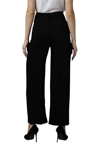 Allen Solly Women's Regular Casual Pants (Black)