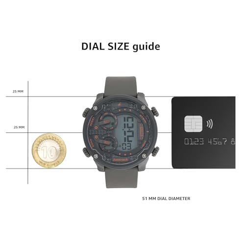 Fastrack Mens Analog Black Dial Black Band Silicone Watch