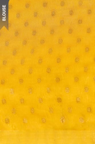 Taneira Yellow Viscose Tissue Embroidered SareeWith Unstitched Blouse(SAPP18AE0730-Yellow)
