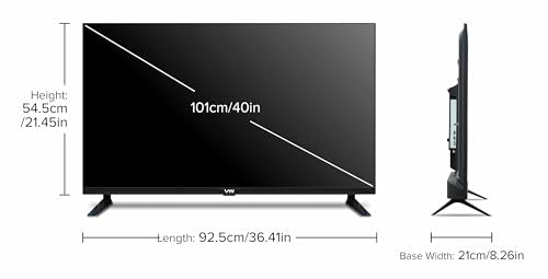 VW (Visio World.) 101 cm (40 inches) OptimaX Series Full HD Smart QLED Android TV VW40AQ1 (Black)