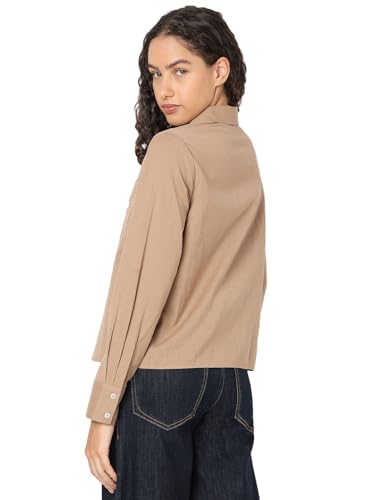 VERO MODA Women Regular Fit Brown Shirt