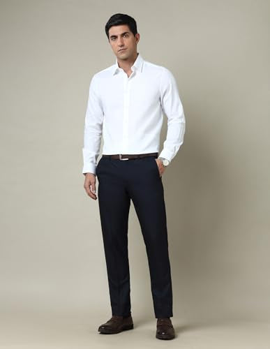 Arrow Men's Dobby 1851 Trouser Navy