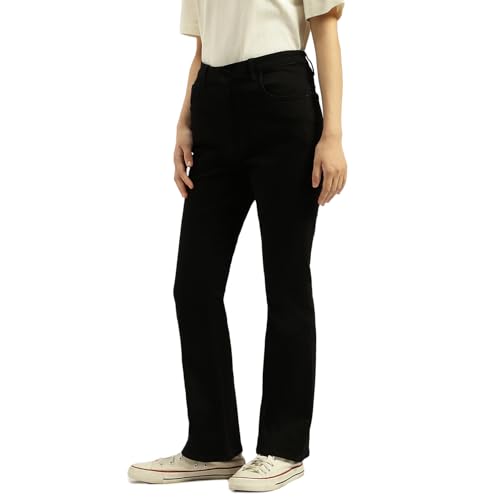 United Colors of Benetton Women's Boot-Leg Jeans (25A4RC1E805KI100_Black