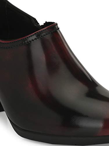 Delize Womens Brown/Cherry mid Heel Shoes (Cherry, Numeric_6)
