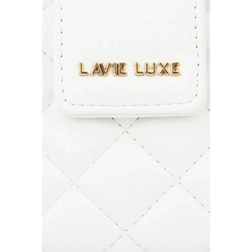 Lavie Zipper Diamond PU Women's Casual Wear Wallet (White, Large)