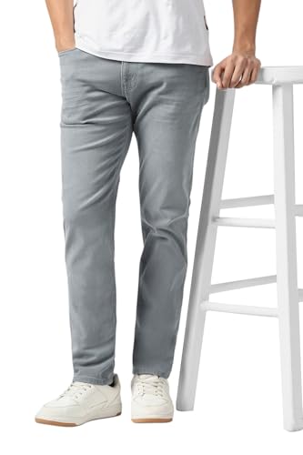 Van Heusen Men's Regular Jeans (VXDNCRKFE66312_Grey