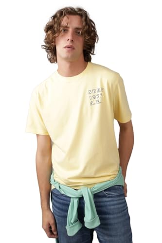 American Eagle Men Yellow Logo Graphic T-Shirt