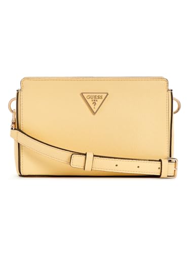 GUESS Cornsilk Solid Meridian Top Zip Crossbody Bag
